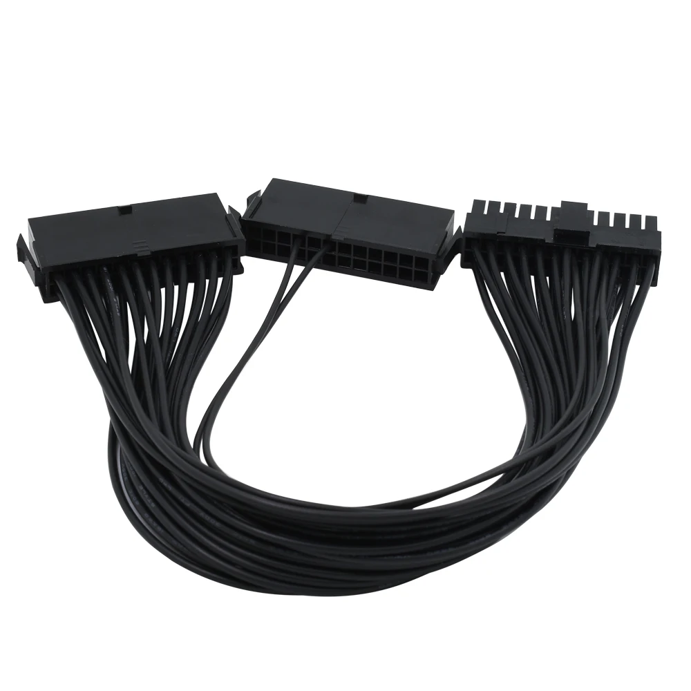 TISHRIC PC Block Synchronizer 24 Pin Power Supply Adapter ATX 20+4 24Pin Dual Psu Extension Cable | Компьютеры и офис