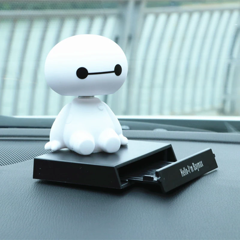 multifunction shaking head baymax car ornaments car phone gps holder auto dashboard decoration interior cute doll car styling free global shipping