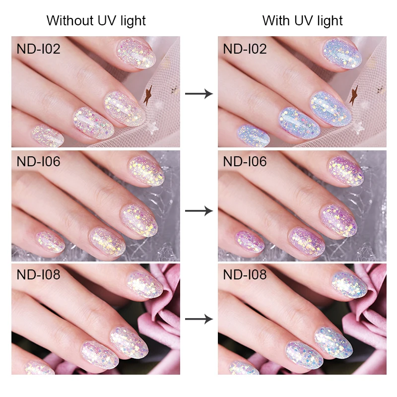 

2021 10g Dipping Nail Powder Light Sensitive Sequins Glitter Flakes Dip Accessories Powder Nail Art Decoration