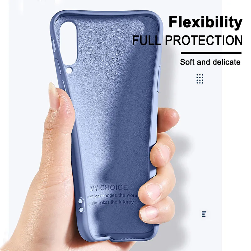 Liquid Silicone Case For Redmi Note 7 8 K20 K30 Pro Cover Xiaomi Mi 10 Mix 2 3 6X A2 Lite A3 CC9 Matte Back Funda |
