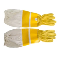 a pair sheepskin bee proof gloves bee proof gloves mesh cut out breathable anti sting bee keeping gloves beekeeping tools