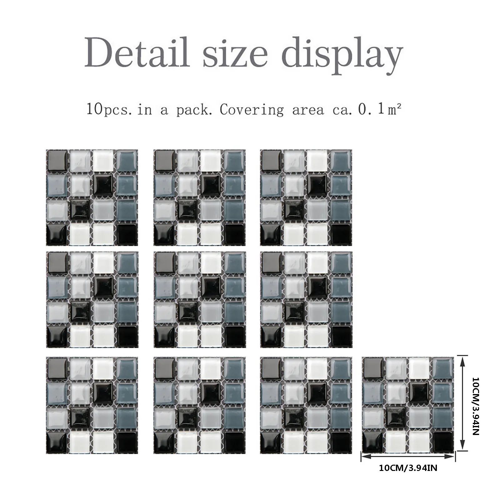 

10pc 3d Wall Stickers Diy Decor Self Adhesive Waterproof Brick Wallpaper Kids Room Bedroom Kitchen Waterproof Sticker