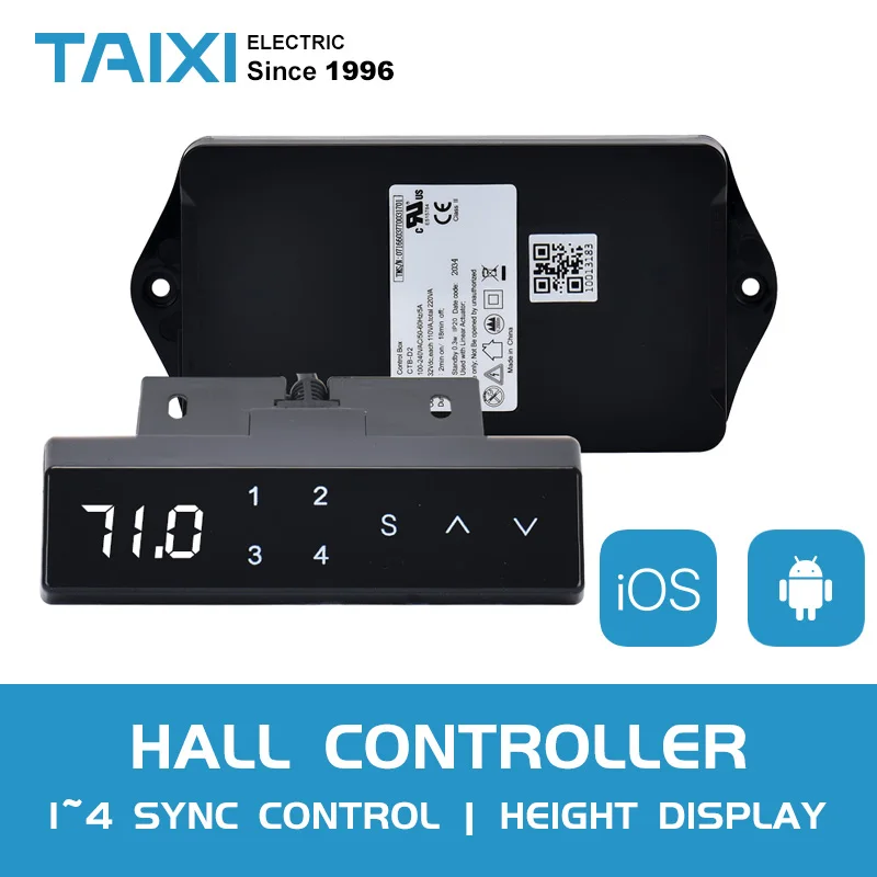 Sistema de Elevação Atuador Linear Elétrico Controlador Hall | 2 3 4 Pces Sincronizar Controle Altura Display dc Motor Elevador