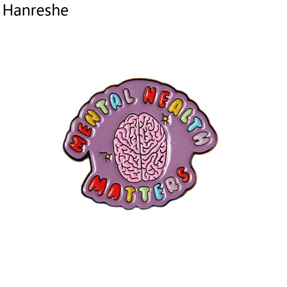 

Hanreshe Medical Enamel Mental Mealth Brooch Pins Brain Lapel Collar Badge Pins Jewelry for Doctors Nurses Psychologists Gifts