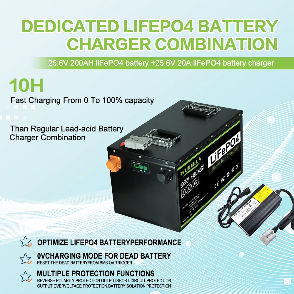 Аккумуляторная батарея BMS литий-ионная аккумуляторная 24 В 200 ач для солнечной