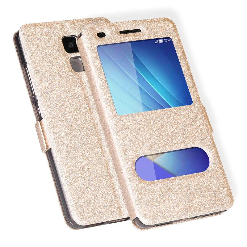 

6 видов цветов флип чехол для Huawei Honor 7 кожа + мягкий чехол из ТПУ с принтом "Магнит Рядом окошком на лицевой панели для Huawei Honor7 5,2'' с функцией по...