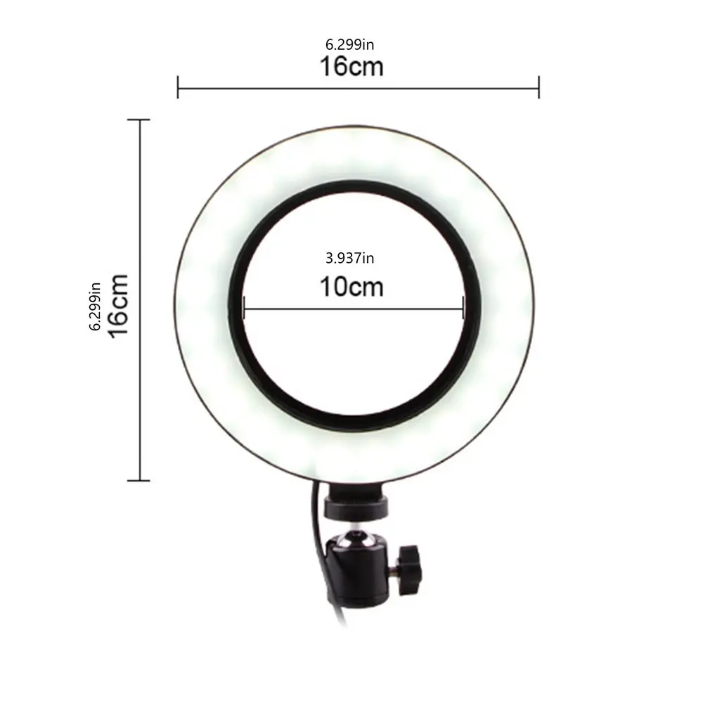 

16cm Ring Light + Gimbal + Tripod For Selfie Phone Video For Live Broadcast Wireless Led Selfie Photograph Dimmable Light