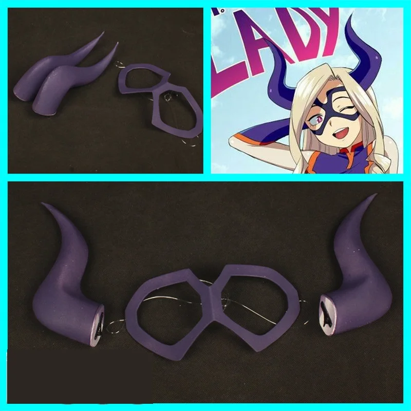 

New My Hero Academia Boku No Hero Akademia Mt.Lady Cosplay Horns Glasses Headwear Cosplay Props Accessories Halloween Christmas