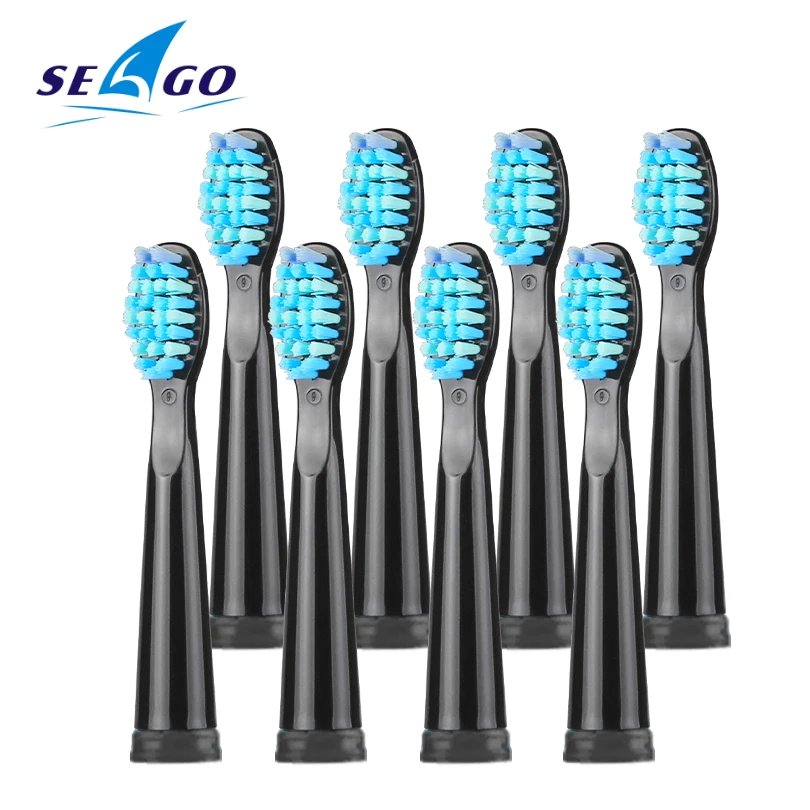 

SEAGO 8pcs/lot Electric Toothbrush Heads Replacement Brush Heads for SG507/SG910/SG515/SG551/SG917/SG958/SG575/E4/E5/E9 Nozzles