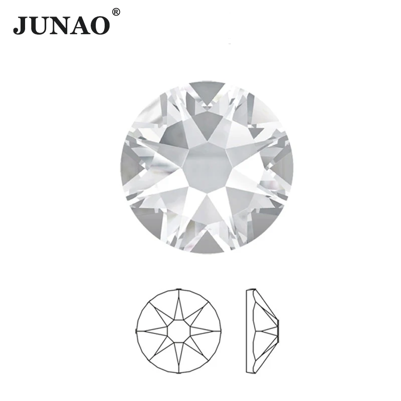 JUNAO 16 граней SS10 SS16 SS20 SS30 высшее качество 2088 фотоблесток без горячей фиксации
