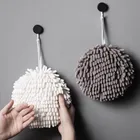 Плюшевое быстросохнущее полотенце из синели, подвесное полотенце, кухонное полотенце s, мягкое полотенце для рук в ванную комнату, полотенце с шариками для рук