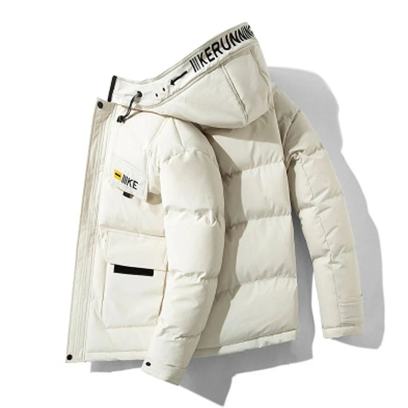 

Men's jacket hooded padded jacket Slim fit parka men's warm workwear padded jacket jacket down jacket