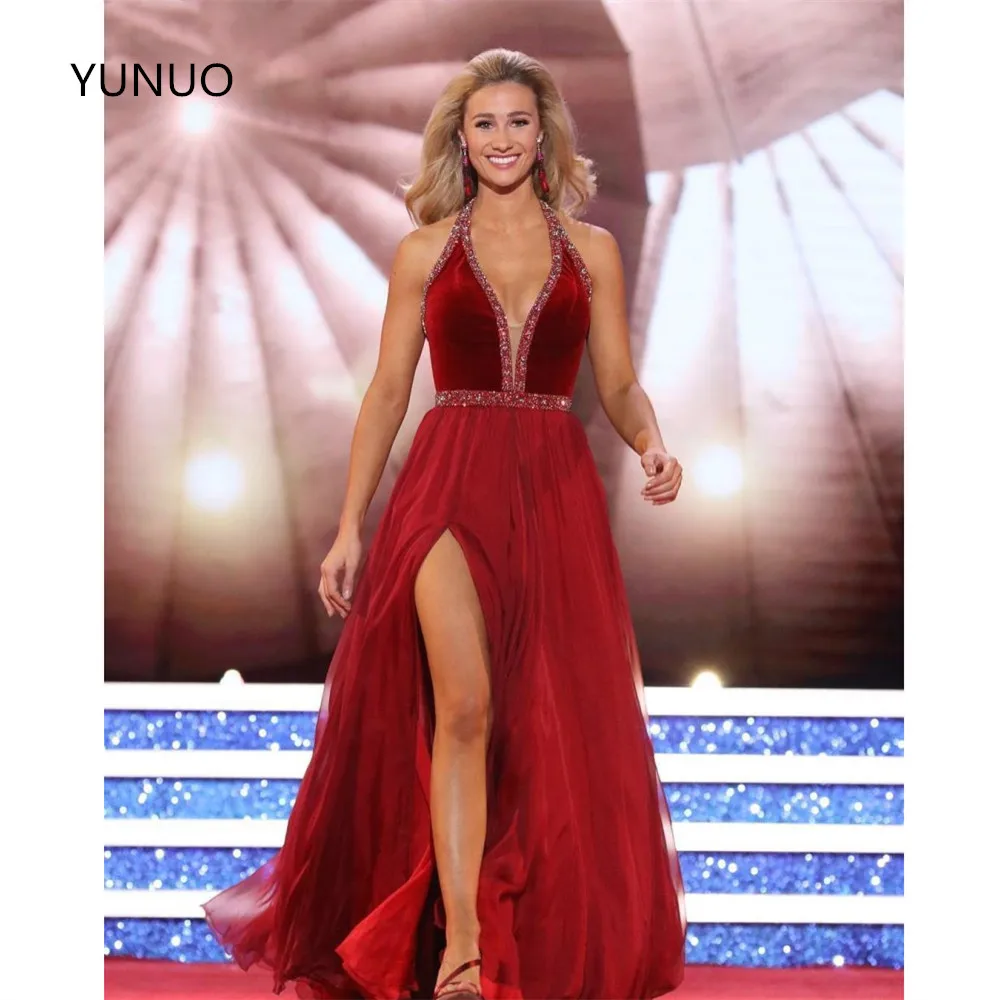 Платье женское вечернее с глубоким V-образным вырезом без рукавов | Свадьбы и