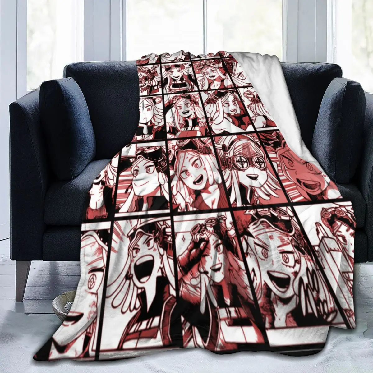 

Sofa Decor Hatsume Mei Collage Throw Blankets Gifts For Christmas Plush Microfibre Blankets and Throws