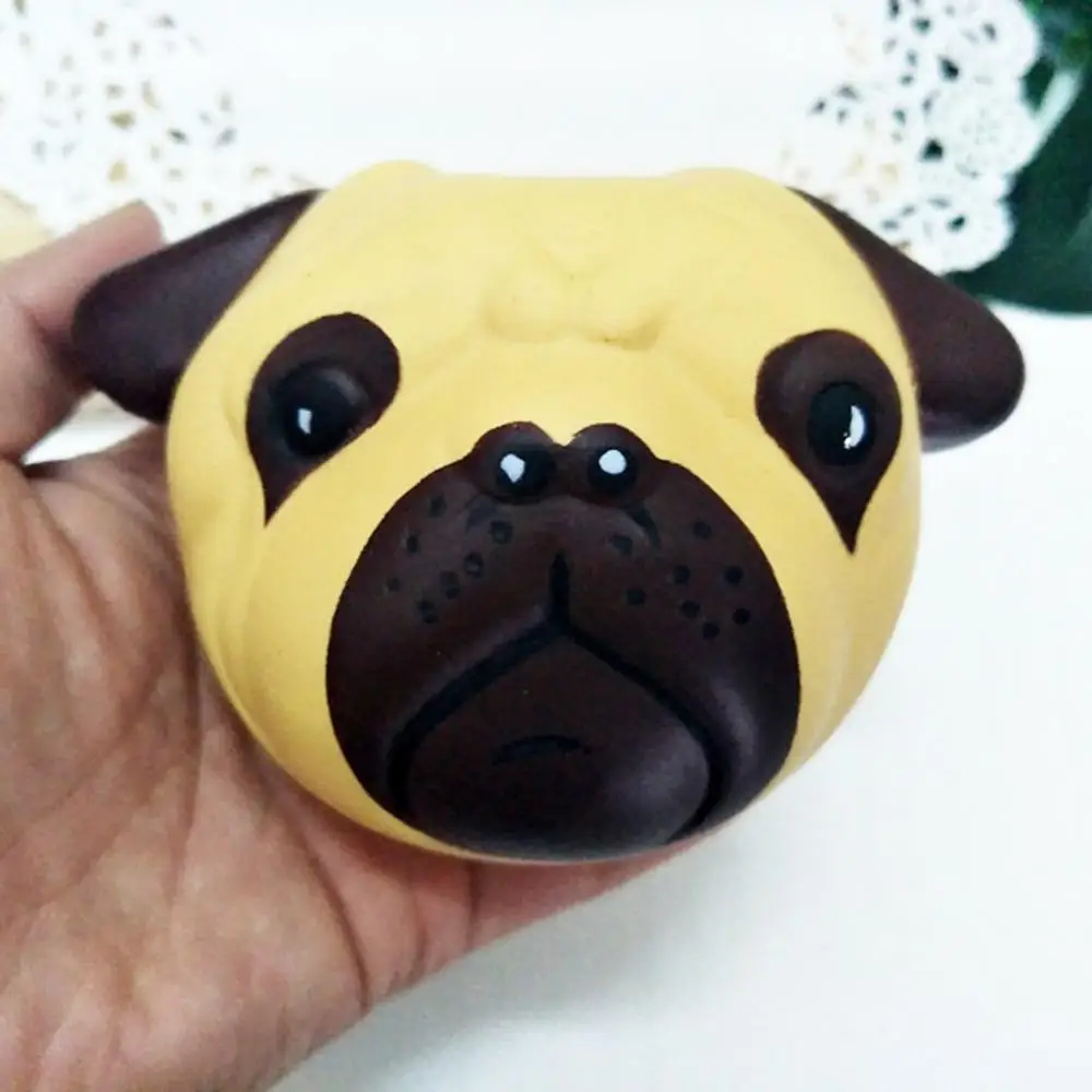 Кавайная красочная мягкая кукла с Мопсом медленно поднимающаяся игрушка для