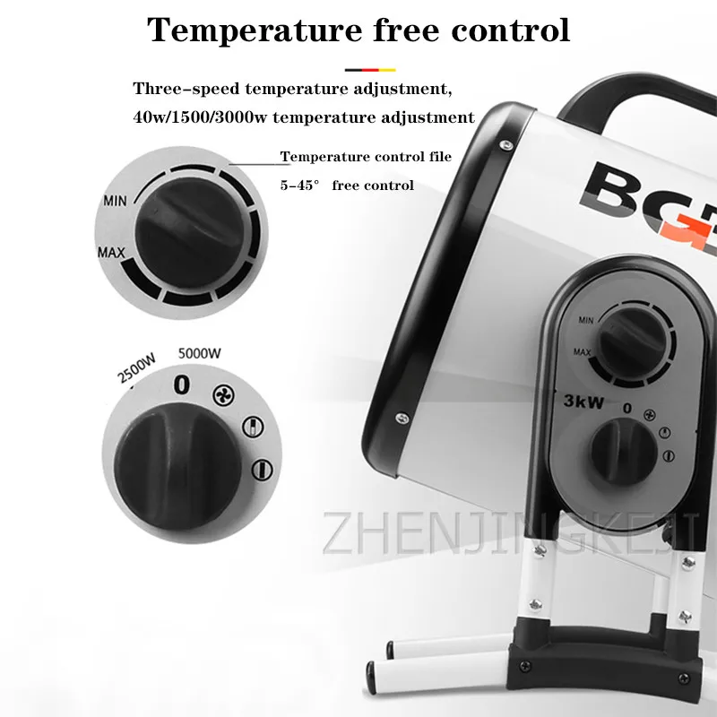 

220V Household Electric Heating fan Industrial Hot fan dry Greenhouse Breeding Heater Insulation Heating Dryer 3000W