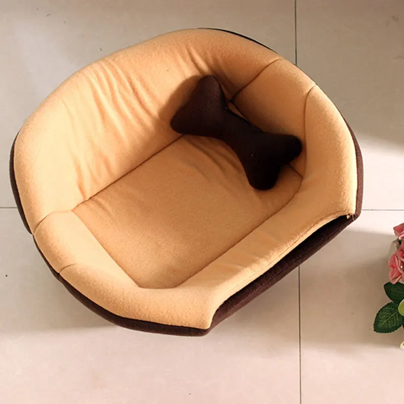 Зимняя кровать домик для кошек и собак складной мягкий теплый коврик сна в виде