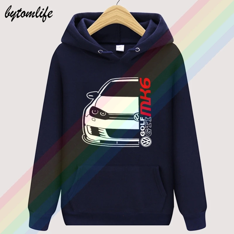 Гольф GTI MK6 логотип эмблема Германия Авто Ретро осень унисекс Топ Толстовка