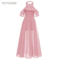 maxi dress summer 2022 bohemian solid color chiffon backless robe longue femme xxl size formal dress women elegant free shiping