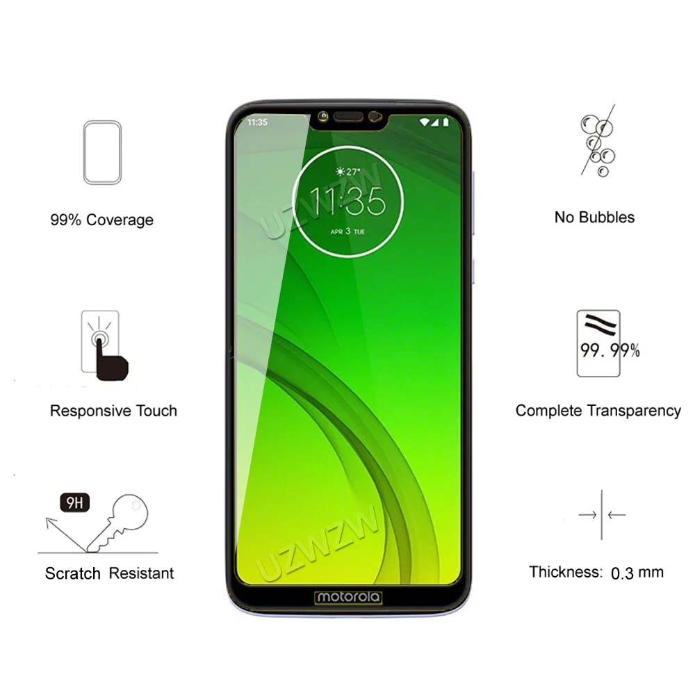 for motorola moto g7 power full coverage tempered glass phone screen protector protective guard film 2 5d 9h hardness free global shipping