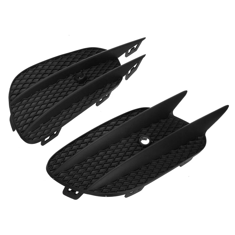 

2X Car Front Bumper Fog Light Grill Grille Cover for Mercedes Benz E CLASS W213 E200 E260 16-20 A2138856800 A2138856700