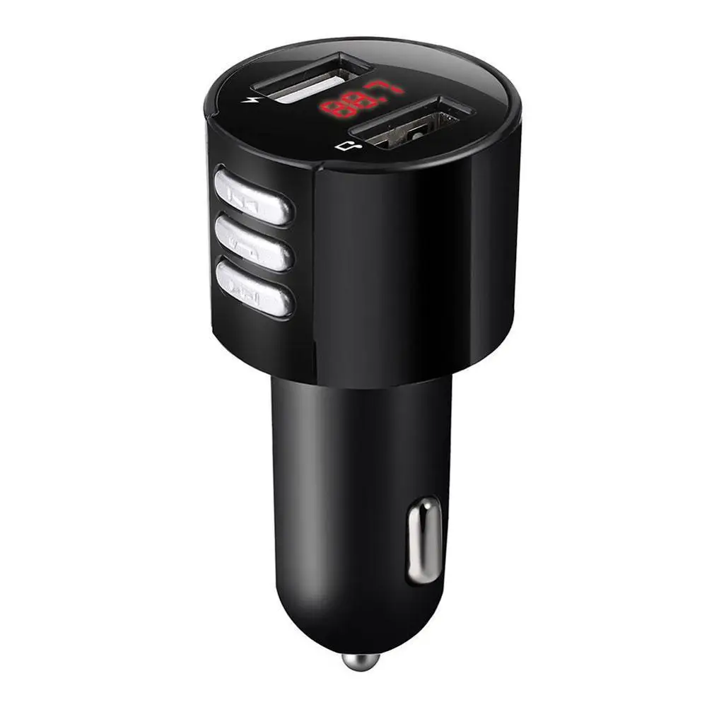 Светодиодный экран Bluetooth автомобильное USB зарядное устройство fm-передатчик беспроводной радио адаптер MP3-плеер прикуриватель
