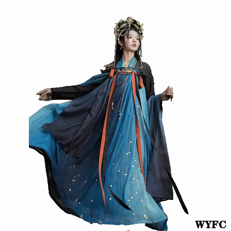 

Spring Summer The New Style Women's Clothing Tang System Hanfu Ancient Dresses Long Skirt Goddess Tenjin Queen Party China Set