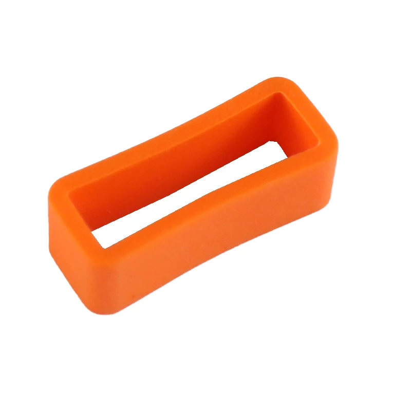 orange Watchbands Strap Loop ring Silicone Rubber Watch Bands Holder Locker Wrist Watch Accessorie 14 16 18 20 22 24 26mm(2 packs - Цвет ремешка: orange