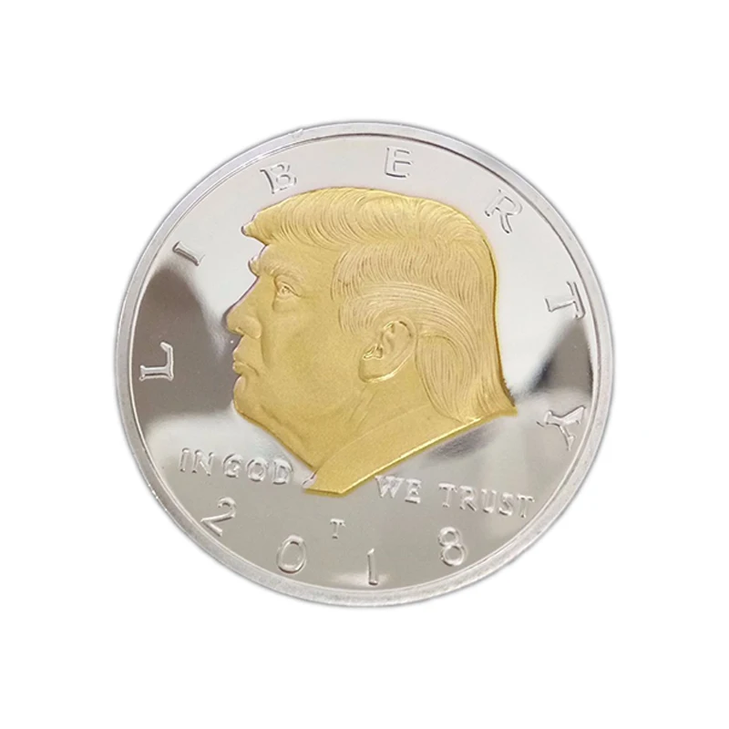 

"2018 IN GOD WE TRUST" Collectible Coins US Donald Trump Two-color Commemorative Coin