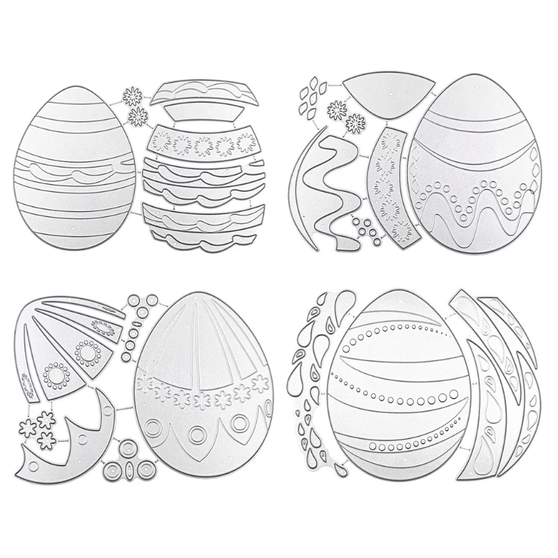 

Happy Easter Eggs Metal Cutting Dies Stencil Scrapbooking DIY Album Stamp Paper Card Embossing Decoration