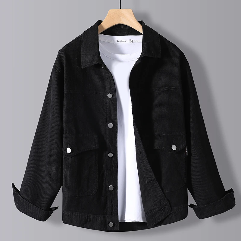 Демисезонные мужские джинсовые куртки Повседневная однотонная однобортная