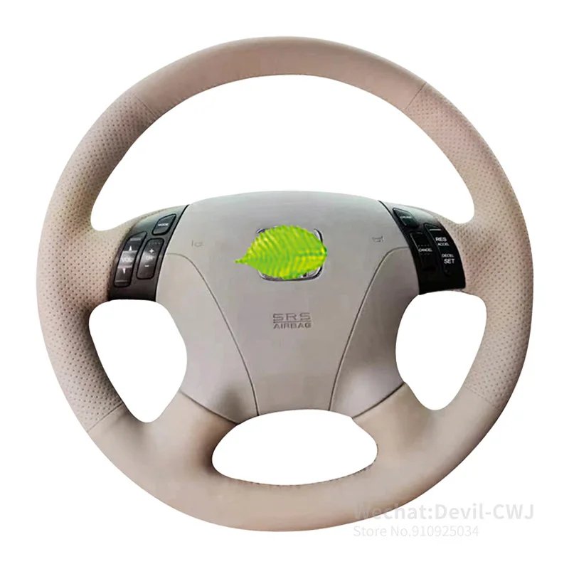 

Suede Steering Wheel Cover For Honda 2012-2015 Elysion Hand-sewn Carbon Fiber Leather Car Handle Cover Interior Accessories