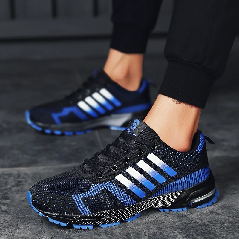Outdoor Mens Marathon Running Shoes Shock Absorption Men's Sneakers Lightweight Couple Sports Shoes Male Gym Training Sneakers