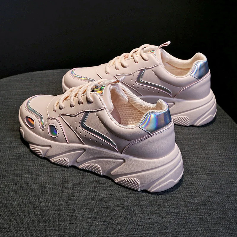 2019 Autumn Women Casual Shoes Mesh Comfortable Woman Platform Sneakers Height Increasing Dad Chunky zapatos mujer | Обувь