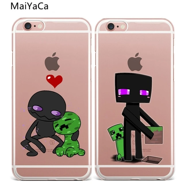 Чехол для телефона MaiYaCa с милыми крипером и эндерменом iPhone 4S 5C 5S 6 s 7 8 Plus X чехол из