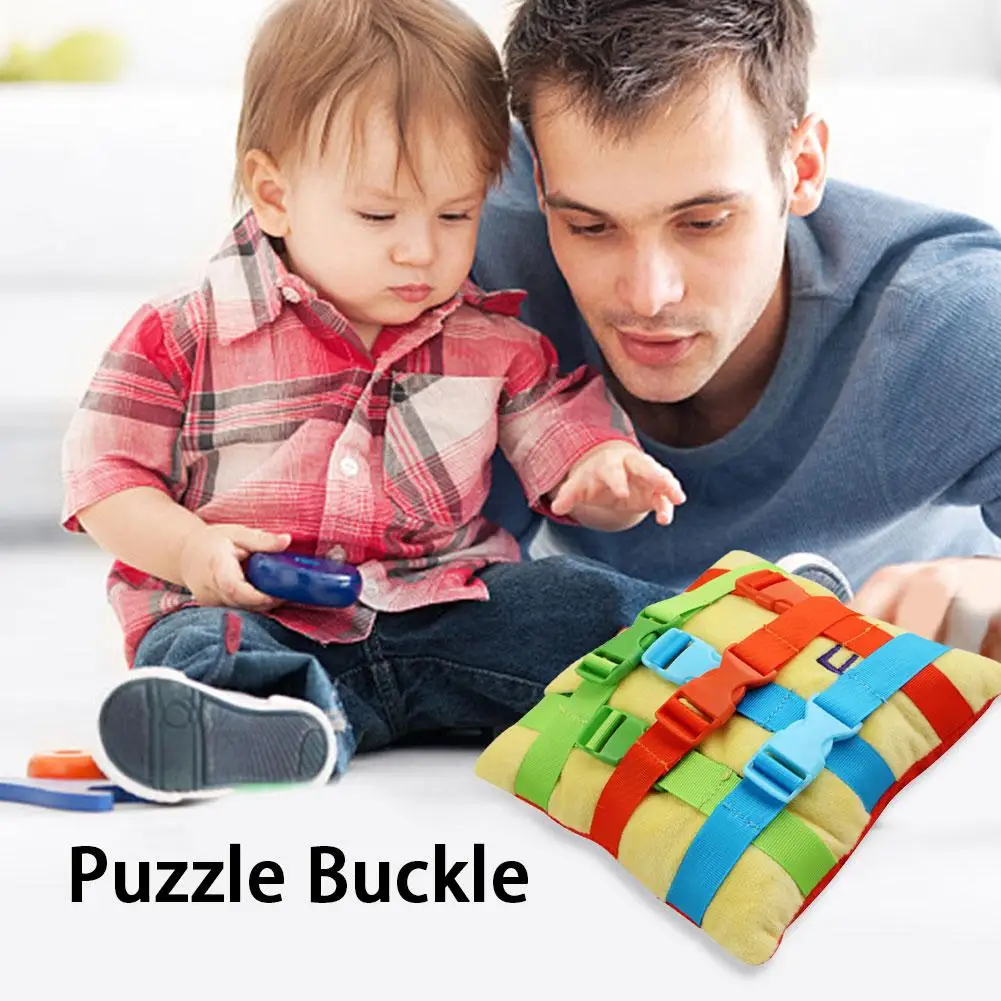 Монтессори Buckleing Toy Дети Базовая жизнь обучение мастерство Подушка цвет соответствия Pad детские дошкольные Обучающие Игрушки для раннего развития