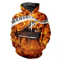 flame music piano artist 3d stand collar hoodie men women hoodies jackets long sleeve 3d sweatshirts tops dropship custom 4xl