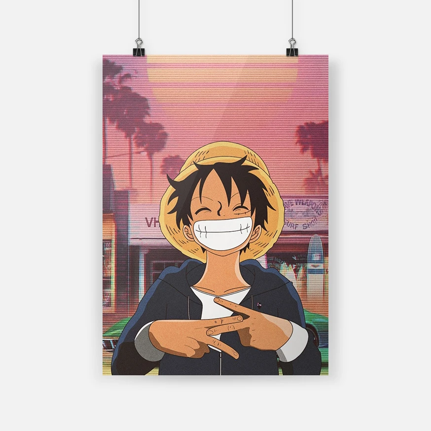 Обезьянка д. Luffy Аниме Холст постер картина настенный художественный Декор