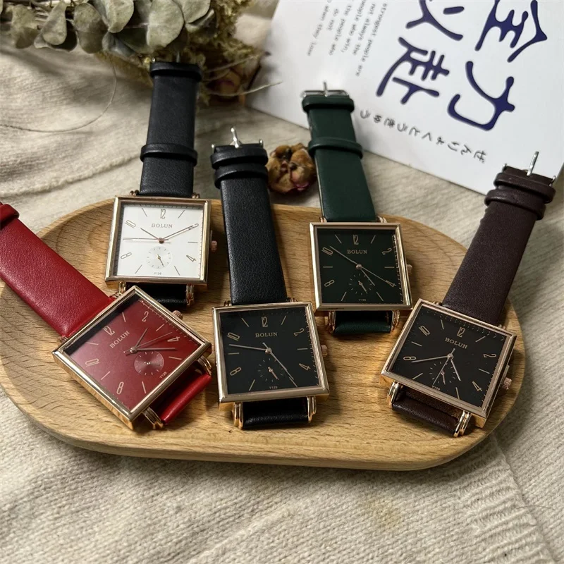

Simple Square Quartz Watches Women Fashion Luxury Brand Female Leather Wristwatches Elegant Casual Ladies Clock Gifts W9868
