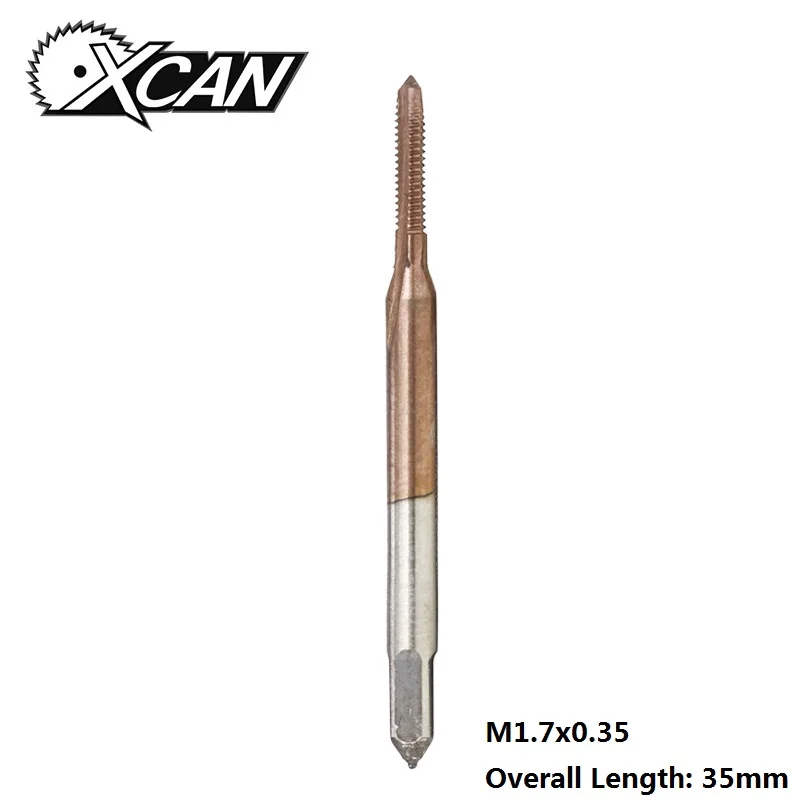 1pc M1.7x0.35 XCAN мини-резьбовой кран M1-M1.8 сверло с винтовым отверстием высокоскоростное стальное сверло с метрическим покрытием - Цвет: 1pc M1.7x0.35