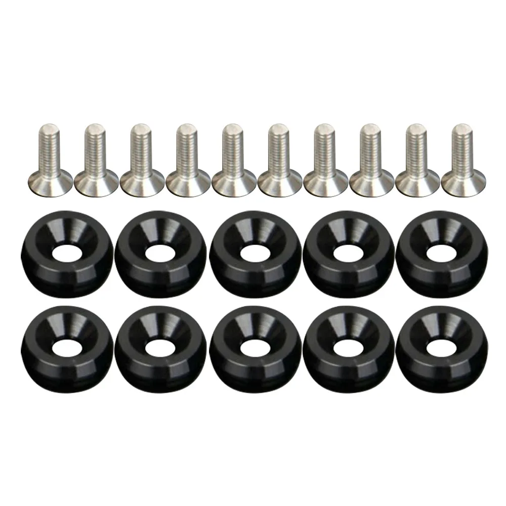 

20pcs set Washer Bolt Black CNC Aluminum Fender Engine Bay Kit High quality