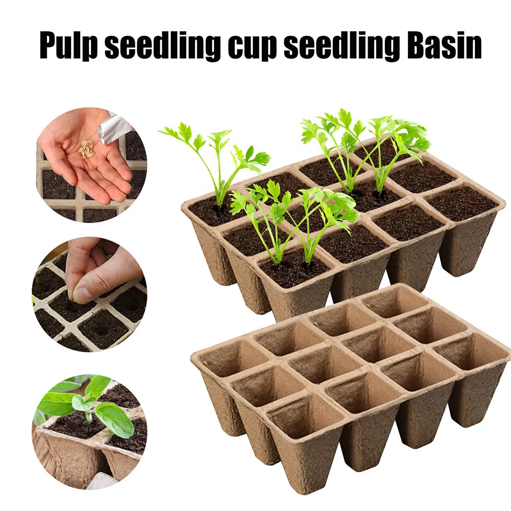 

Cup Growing Tray Growing Nursery Plant Pot Tray 10pcs 16.5 * 12 * 4.5cm