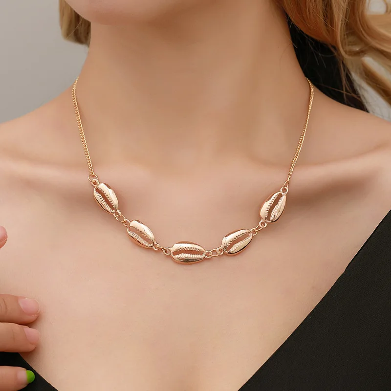 

New Fashion Shell Choker Necklace for Women Summer Ocean Necklace Charms Jewelry Girl Friendship Gifts Adjustable