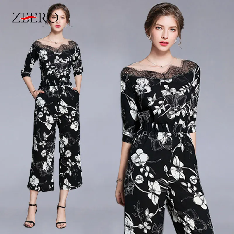 Lace Patchwork Dress 2020 Spring Summer Runway Women Chiffon Vestidos Femme Slash Neck Half Sleeve Print Midi Dresses | Женская одежда