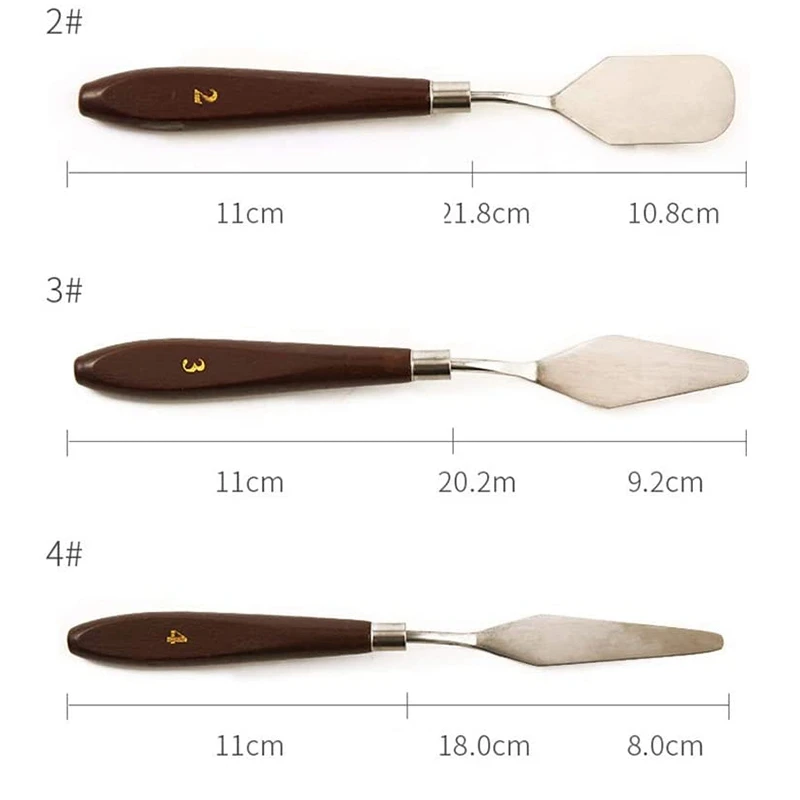 5-Piece Painting Scraper Set Paint Palette Knife Gouache Stainless Steel Art | Канцтовары для офиса и дома