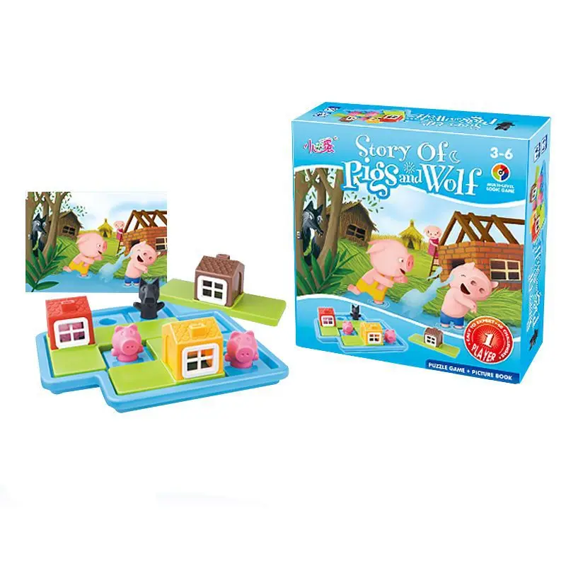 Умные настольные игры Hide& Seek Three Little Piggies 48 Challenge с решением игры тренировка iq игрушки для детей