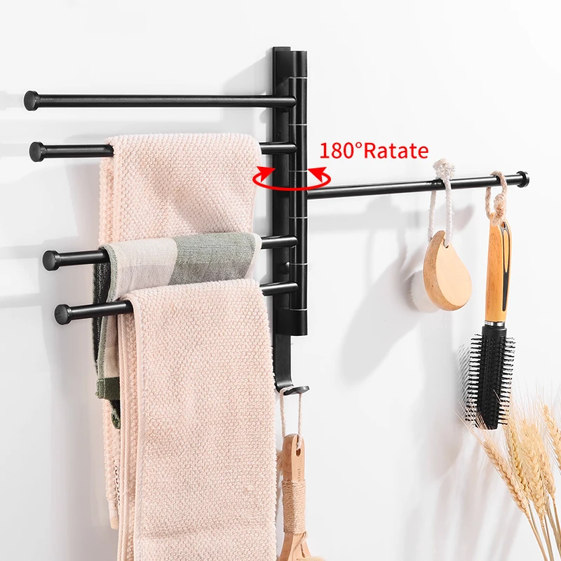 Держатель для полотенец черная алюминиевая вешалка держатель ручка крючок