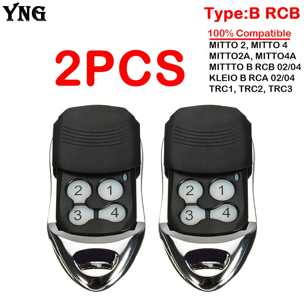 

2PCS Mitto2 Mitto4 MITTO2A MITTO4A TRC1 TRC2 TRC3 Garage Gate Remote Control MITTTO B RCB 02 04 Garage Door Opener 433mhz