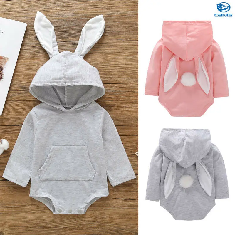 Пасхальный комбинезон с заячьими ушками для маленьких девочек и мальчиков