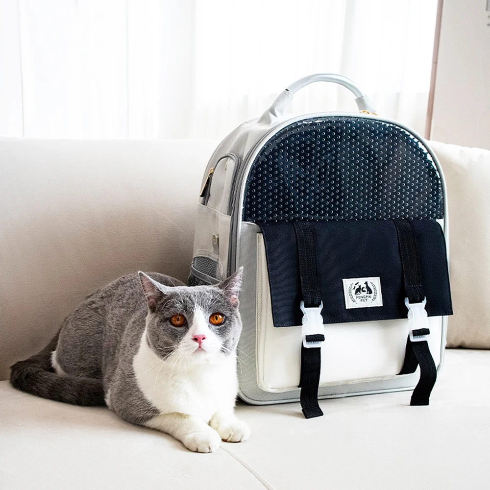 

Pet Cat Carrier Backpack Breathable Cat Travel Outdoor Shoulder Bag For Small Dogs Cats Portable Packaging Carrying Pet Supplies